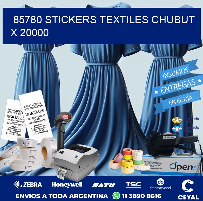 85780 STICKERS TEXTILES CHUBUT X 20000