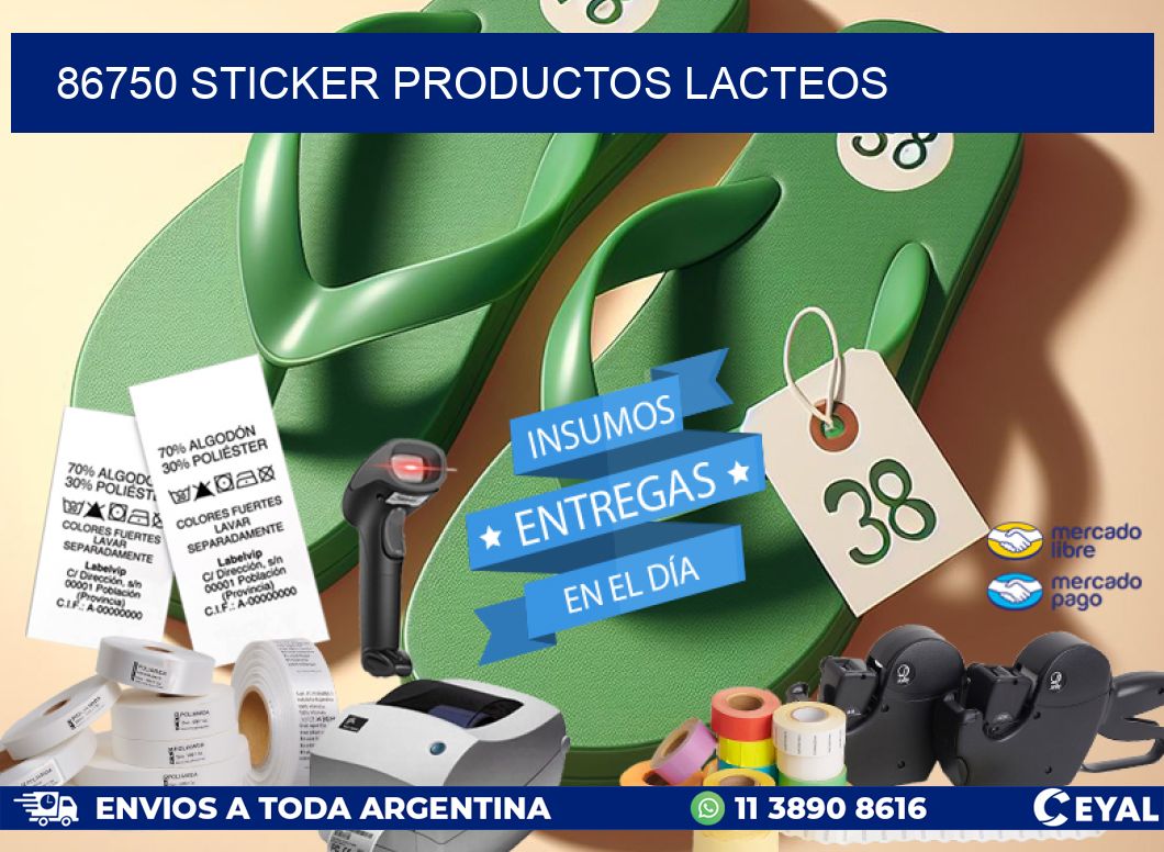 86750 STICKER PRODUCTOS LACTEOS
