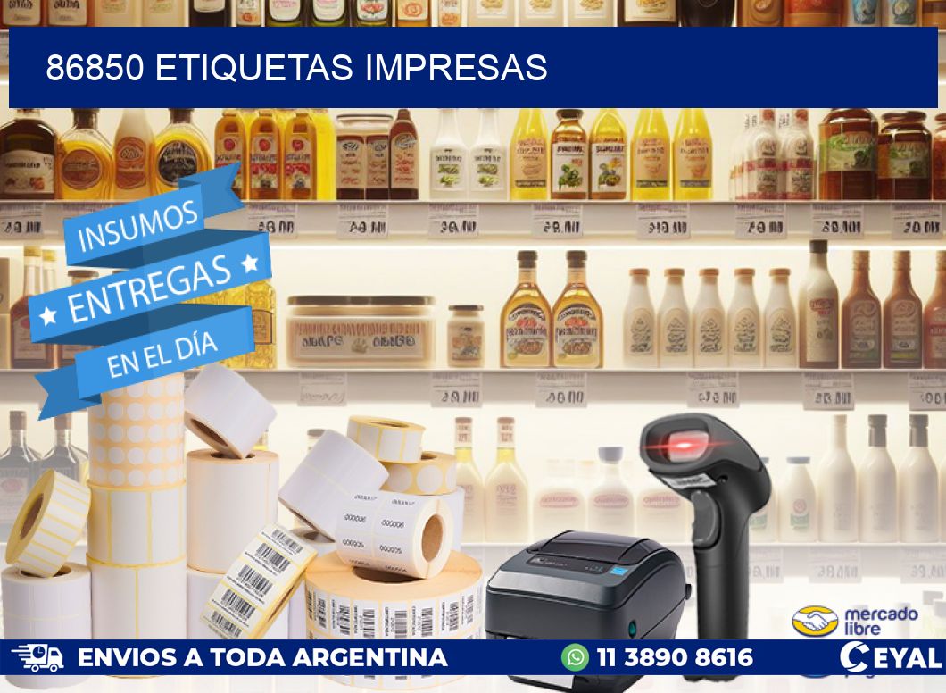 86850 etiquetas impresas