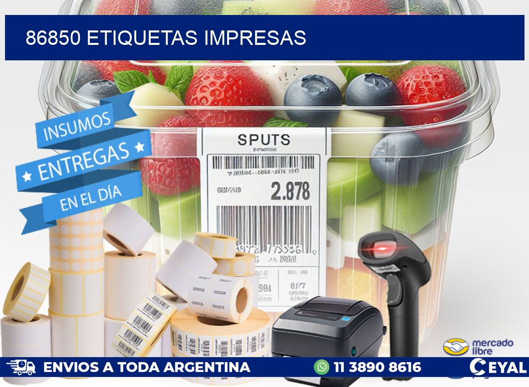 86850 etiquetas impresas