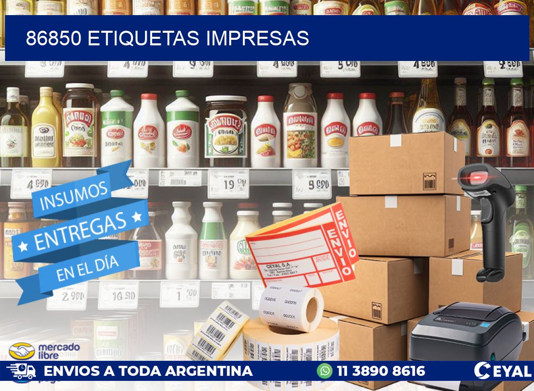 86850 etiquetas impresas
