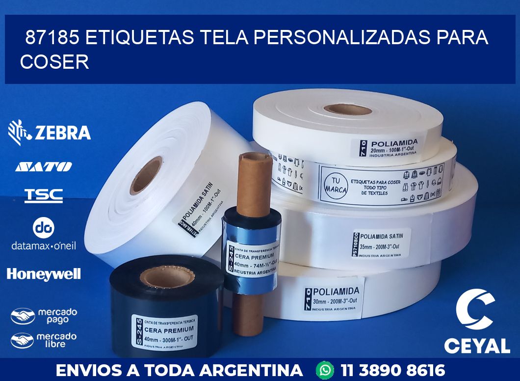87185 ETIQUETAS TELA PERSONALIZADAS PARA COSER
