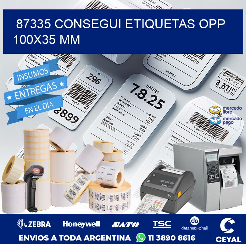 87335 CONSEGUI ETIQUETAS OPP 100X35 MM