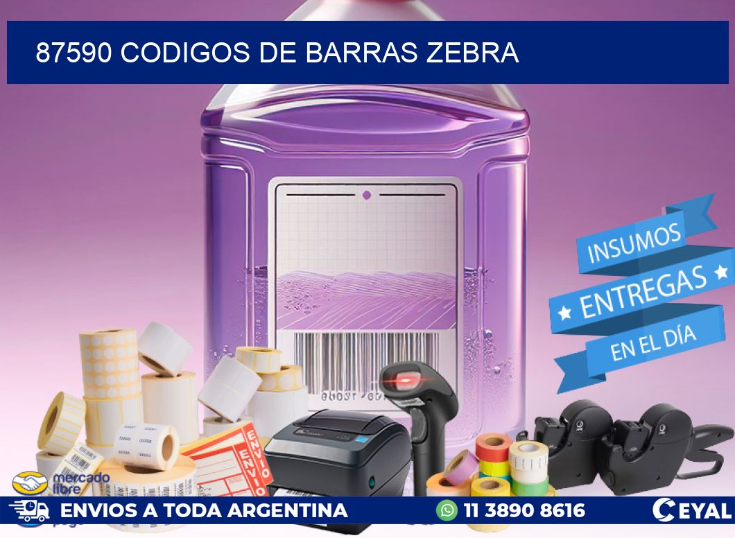 87590 codigos de barras zebra
