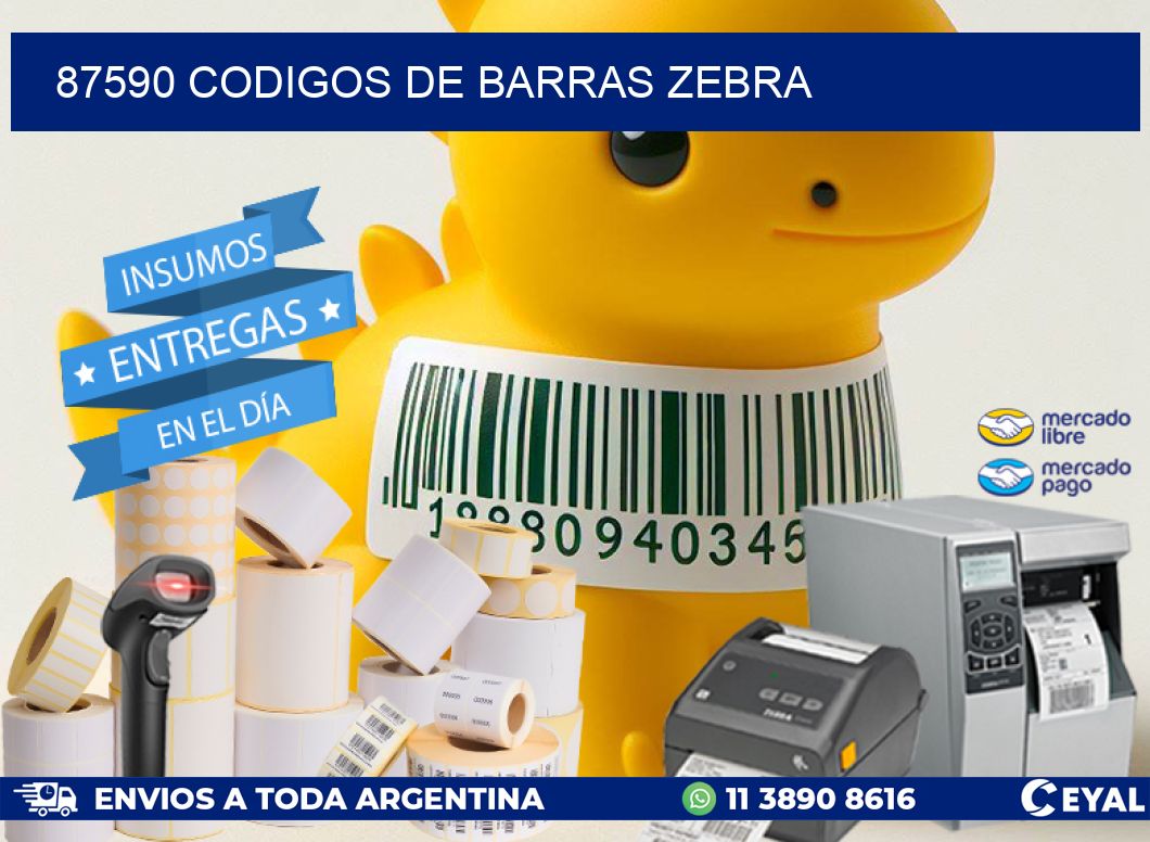 87590 codigos de barras zebra