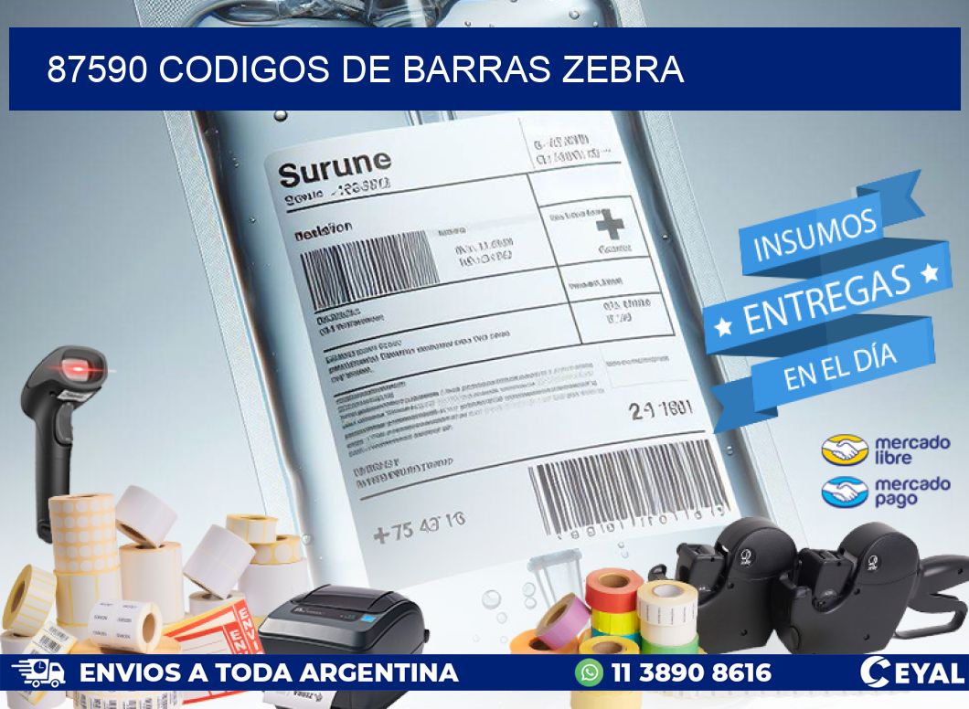 87590 codigos de barras zebra