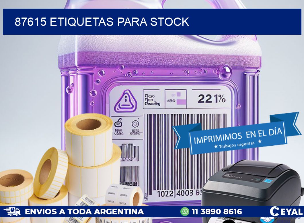 87615 ETIQUETAS PARA STOCK