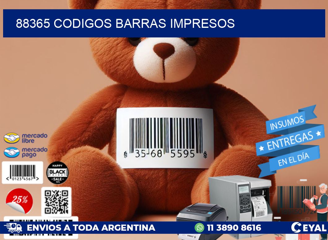 88365 CODIGOS BARRAS IMPRESOS