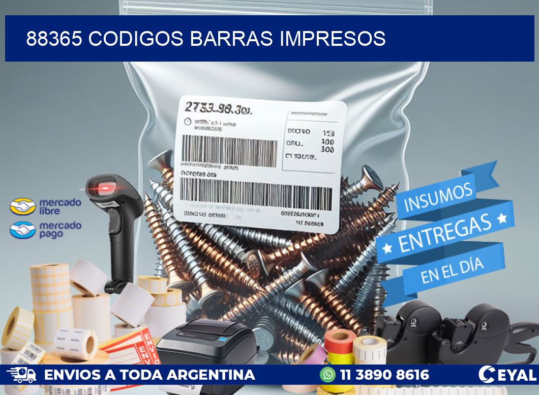 88365 CODIGOS BARRAS IMPRESOS