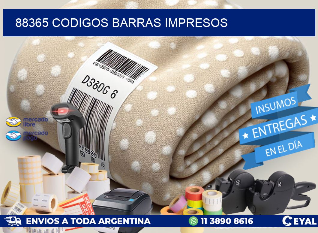 88365 CODIGOS BARRAS IMPRESOS