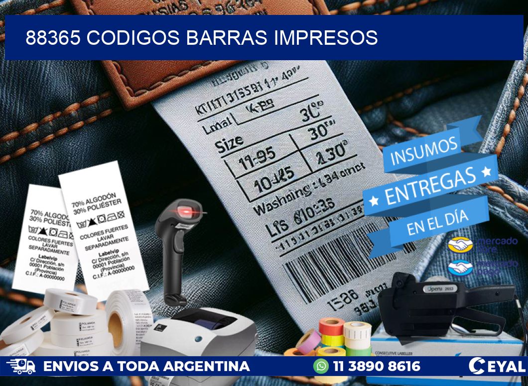 88365 CODIGOS BARRAS IMPRESOS