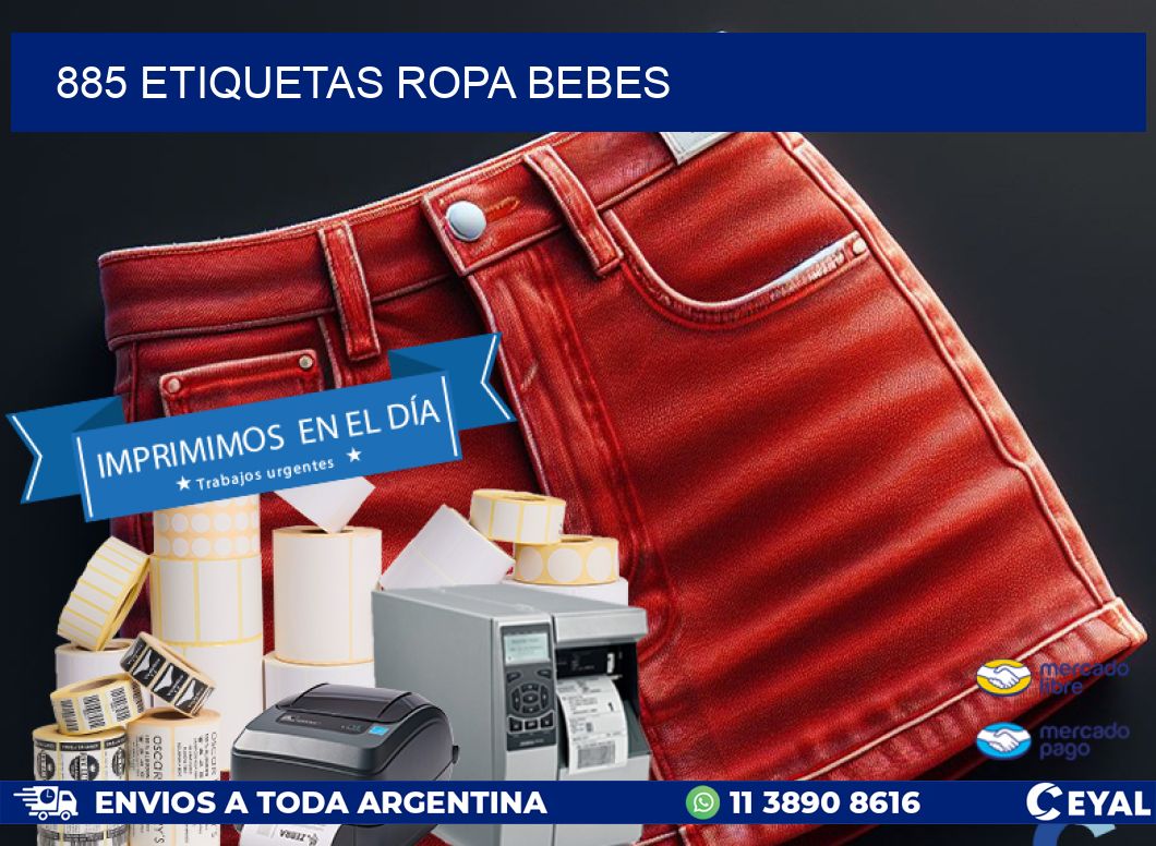 885 ETIQUETAS ROPA BEBES