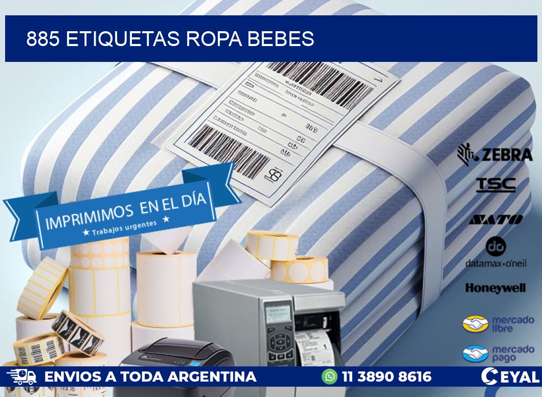 885 ETIQUETAS ROPA BEBES