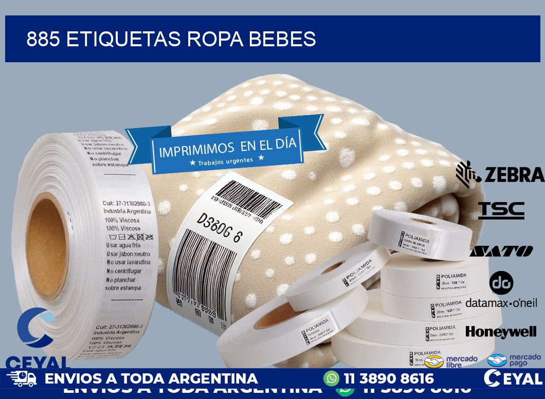 885 ETIQUETAS ROPA BEBES