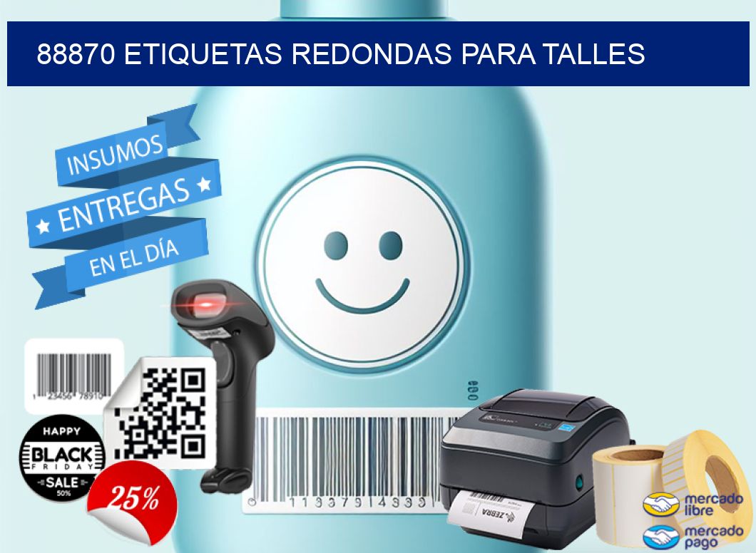 88870 ETIQUETAS REDONDAS PARA TALLES
