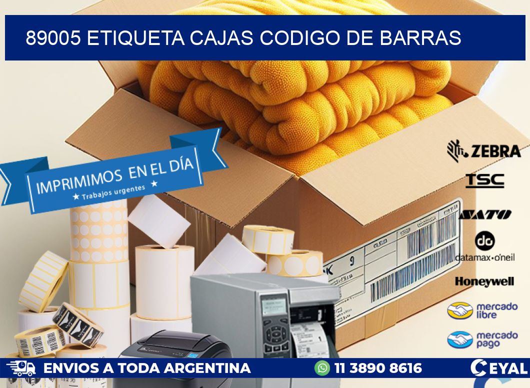 89005 etiqueta cajas codigo de barras