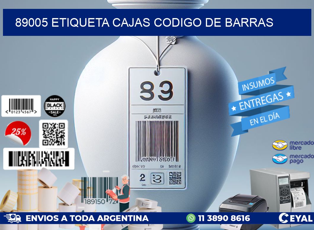 89005 etiqueta cajas codigo de barras