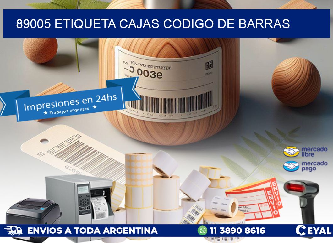 89005 etiqueta cajas codigo de barras