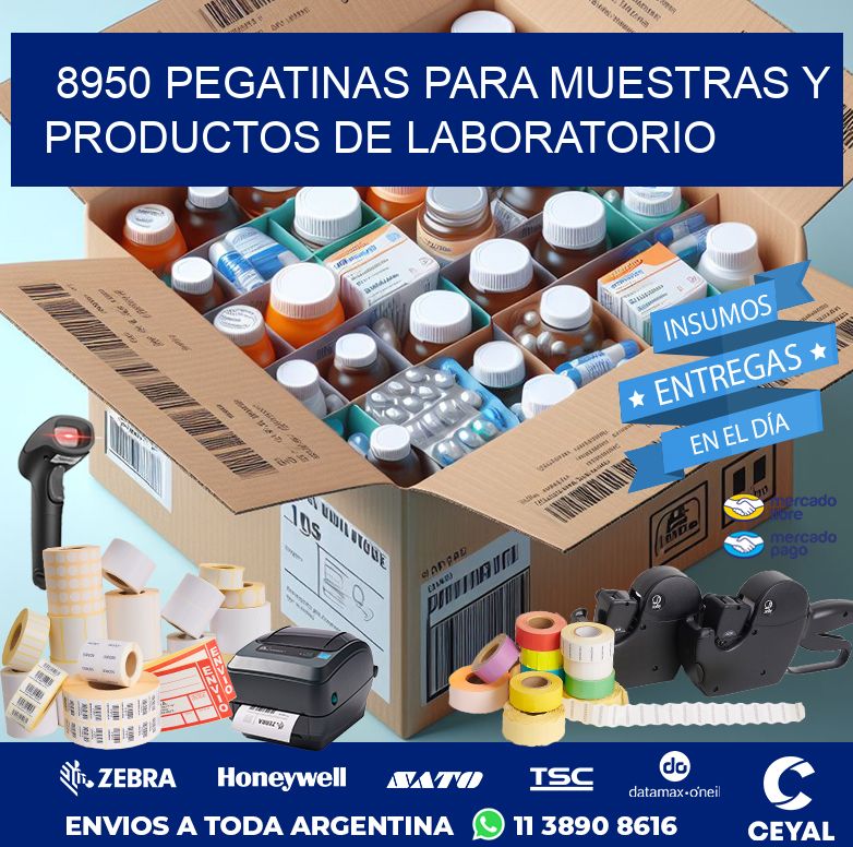 8950 PEGATINAS PARA MUESTRAS Y PRODUCTOS DE LABORATORIO