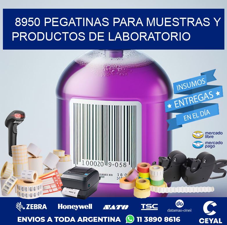 8950 PEGATINAS PARA MUESTRAS Y PRODUCTOS DE LABORATORIO