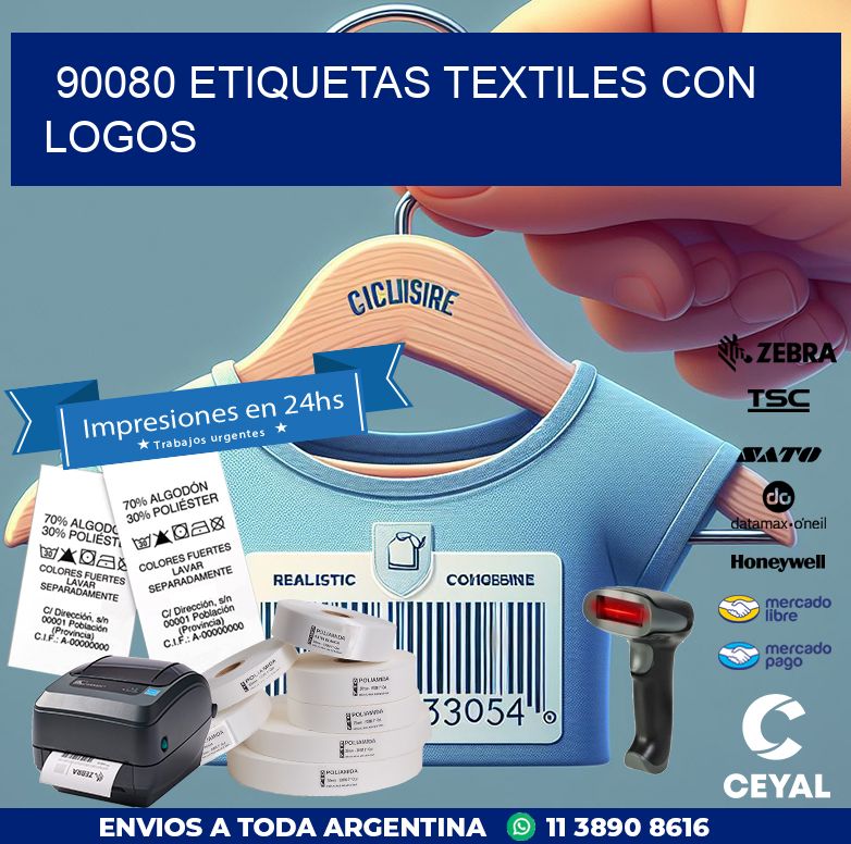 90080 ETIQUETAS TEXTILES CON LOGOS