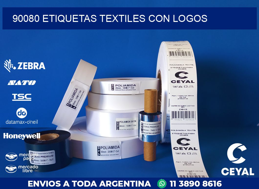 90080 ETIQUETAS TEXTILES CON LOGOS