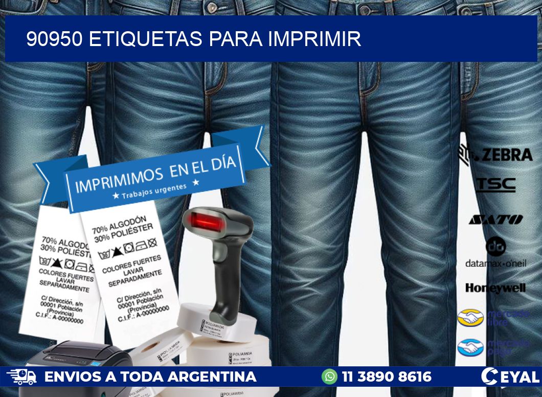 90950 etiquetas para imprimir