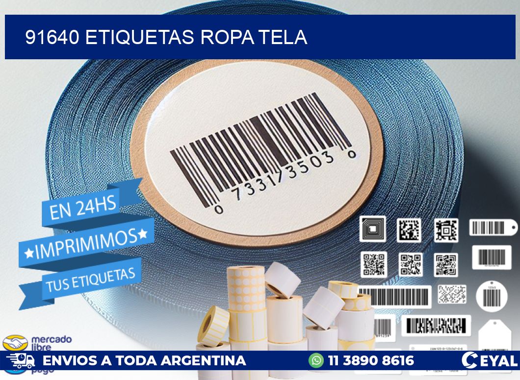 91640 ETIQUETAS ROPA TELA