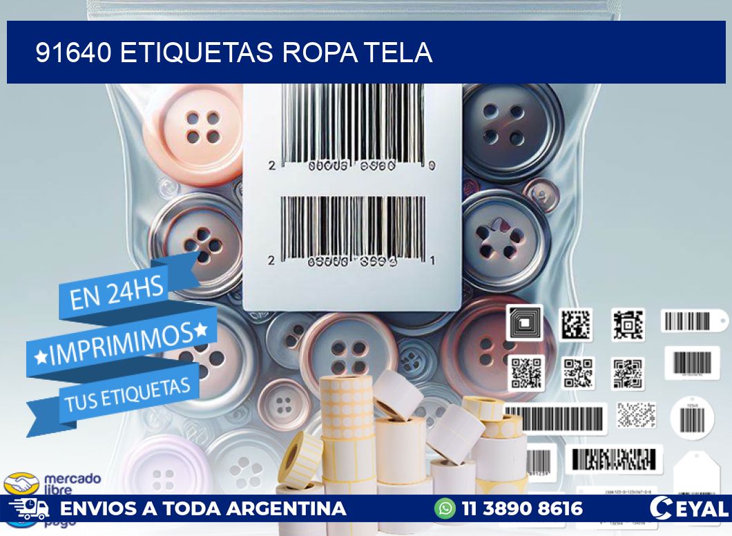 91640 ETIQUETAS ROPA TELA