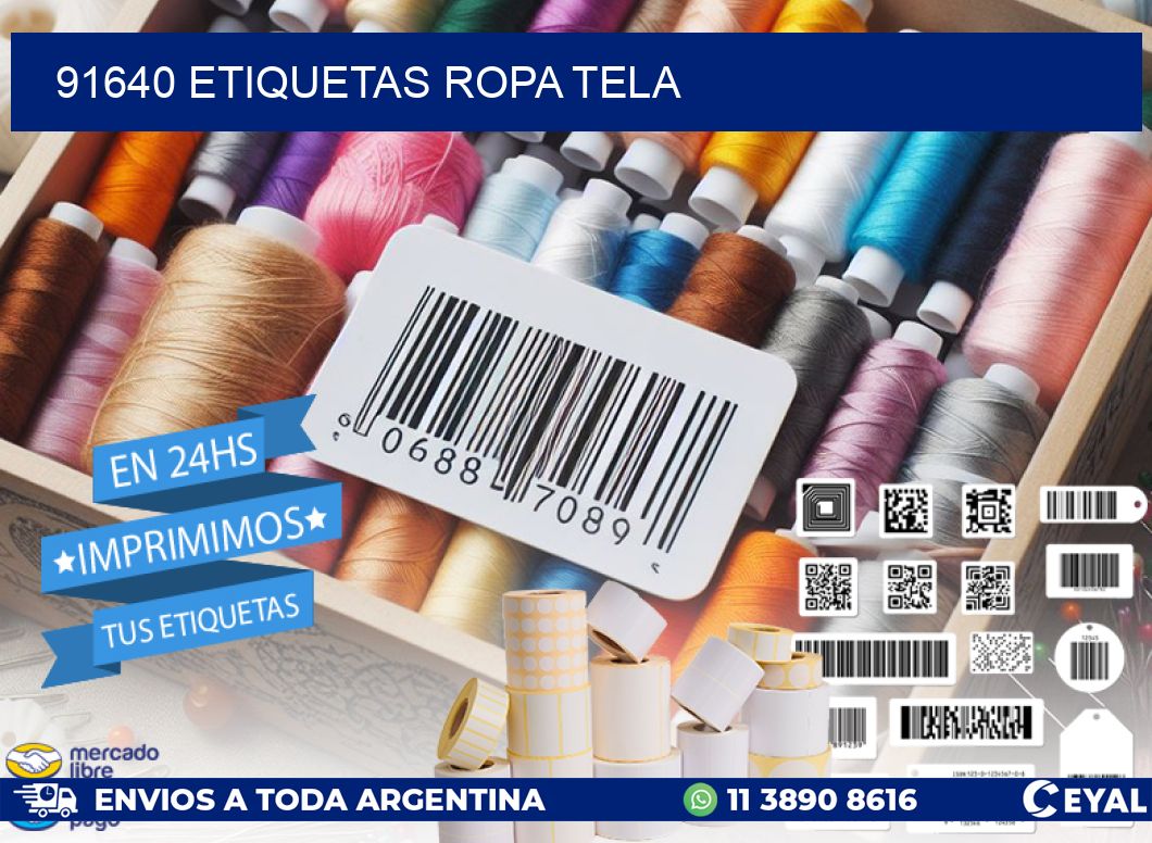91640 ETIQUETAS ROPA TELA