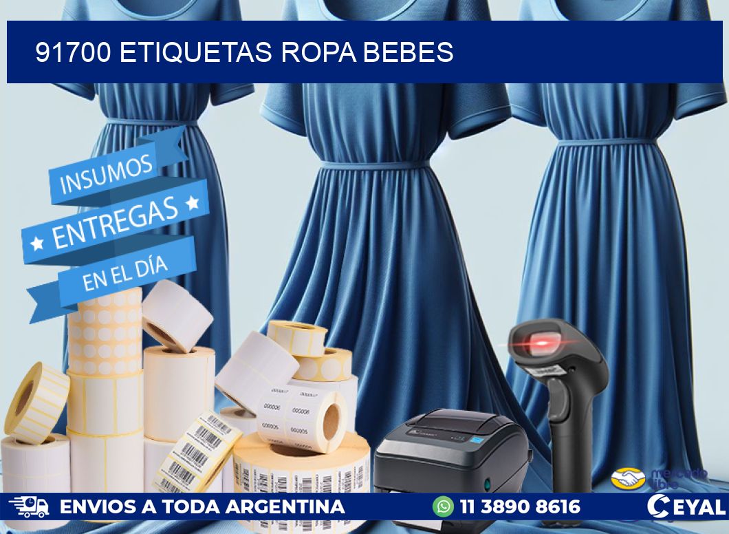 91700 ETIQUETAS ROPA BEBES