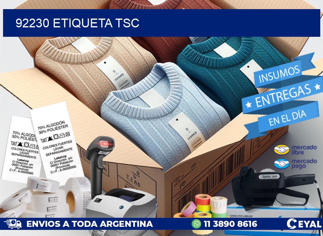 92230 etiqueta tsc
