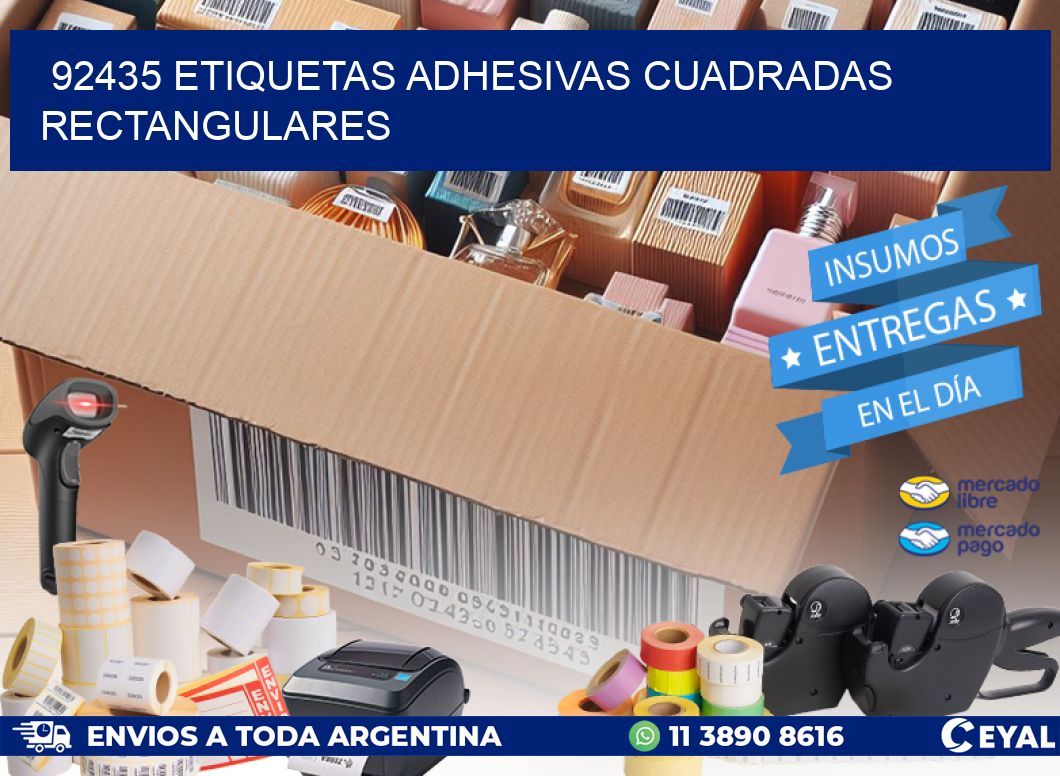 92435 ETIQUETAS ADHESIVAS CUADRADAS RECTANGULARES