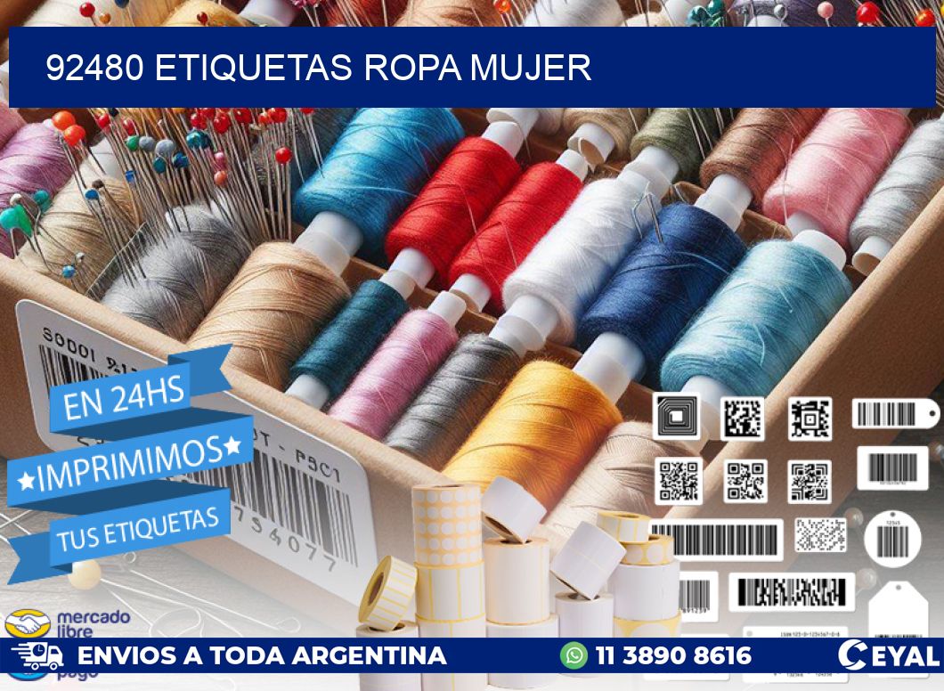 92480 ETIQUETAS ROPA MUJER