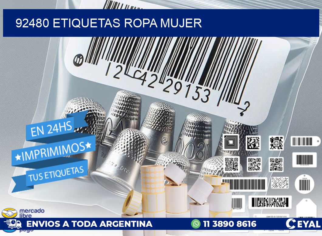 92480 ETIQUETAS ROPA MUJER