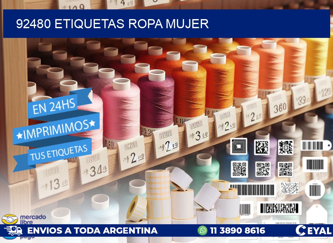 92480 ETIQUETAS ROPA MUJER