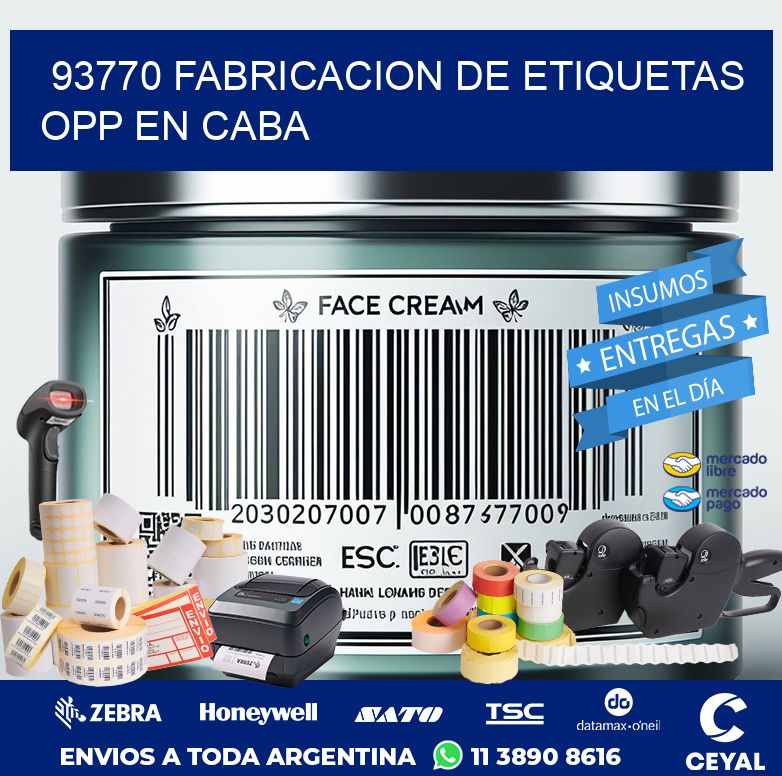 93770 FABRICACION DE ETIQUETAS OPP EN CABA