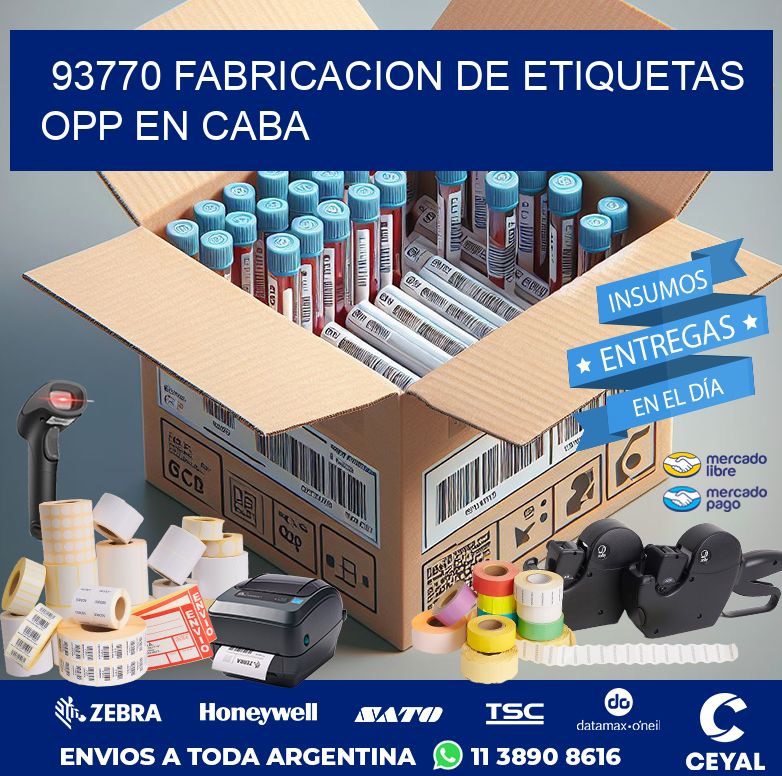 93770 FABRICACION DE ETIQUETAS OPP EN CABA