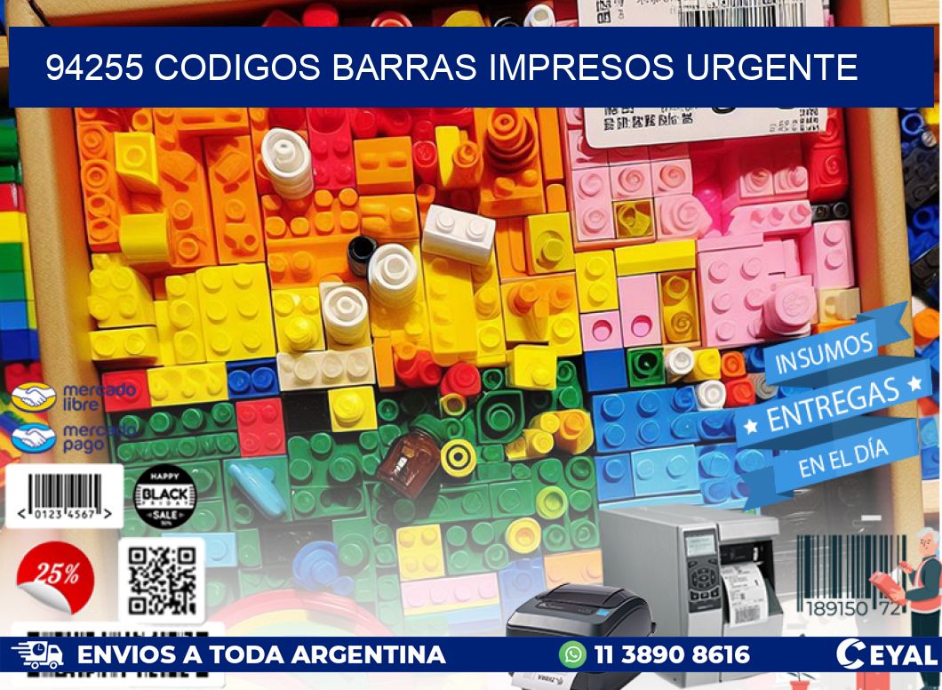 94255 CODIGOS BARRAS IMPRESOS URGENTE