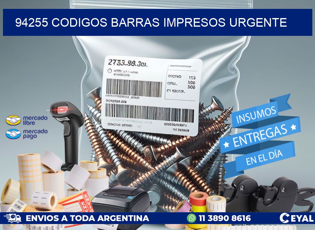 94255 CODIGOS BARRAS IMPRESOS URGENTE