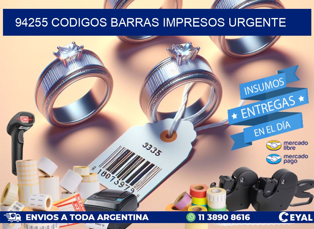 94255 CODIGOS BARRAS IMPRESOS URGENTE