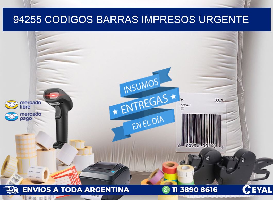 94255 CODIGOS BARRAS IMPRESOS URGENTE