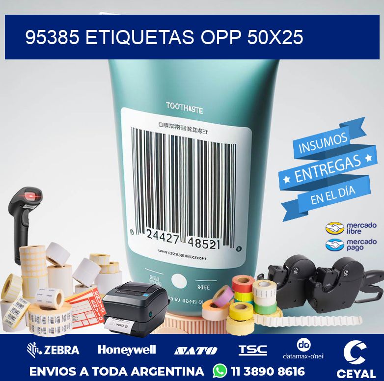 95385 ETIQUETAS OPP 50X25