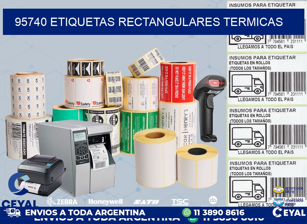 95740 etiquetas rectangulares termicas
