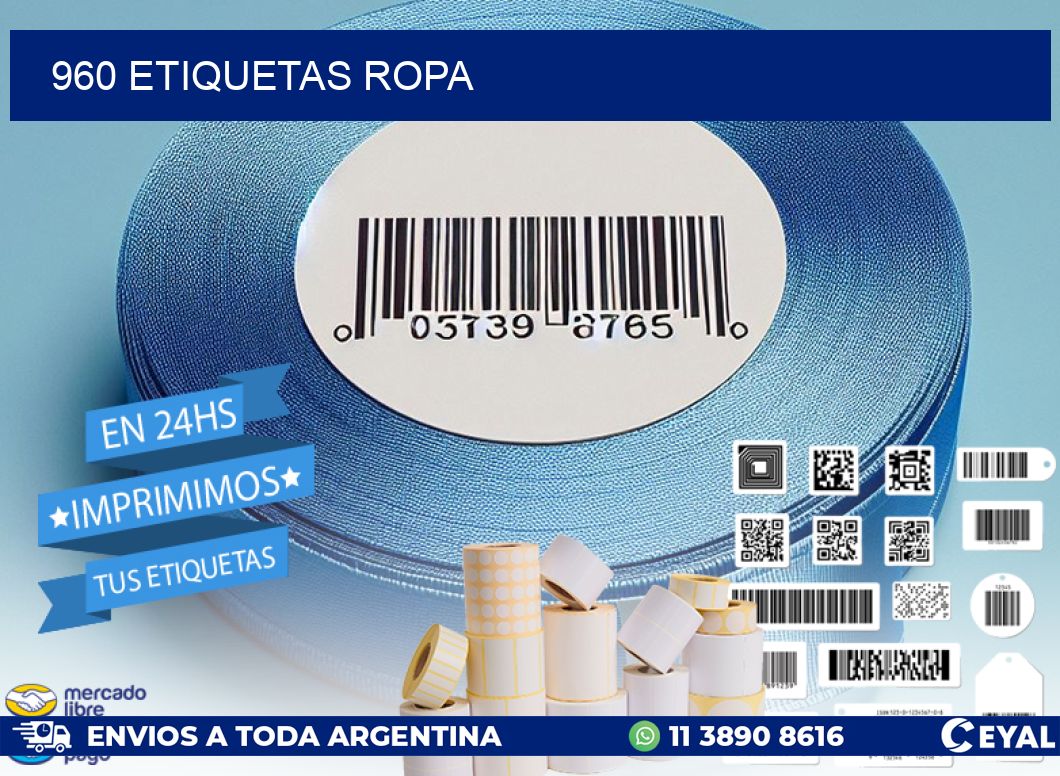 960 ETIQUETAS ROPA