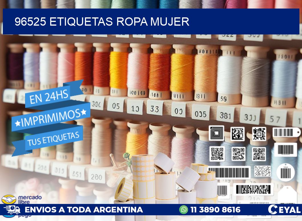 96525 ETIQUETAS ROPA MUJER