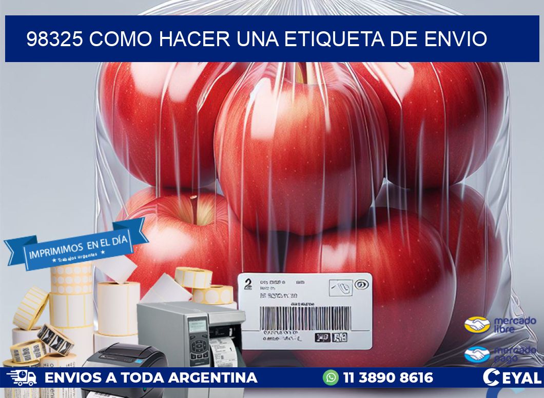 98325 como hacer una etiqueta de envio