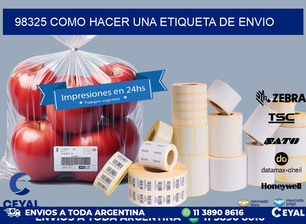 98325 como hacer una etiqueta de envio
