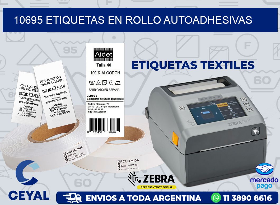 10695 ETIQUETAS EN ROLLO AUTOADHESIVAS