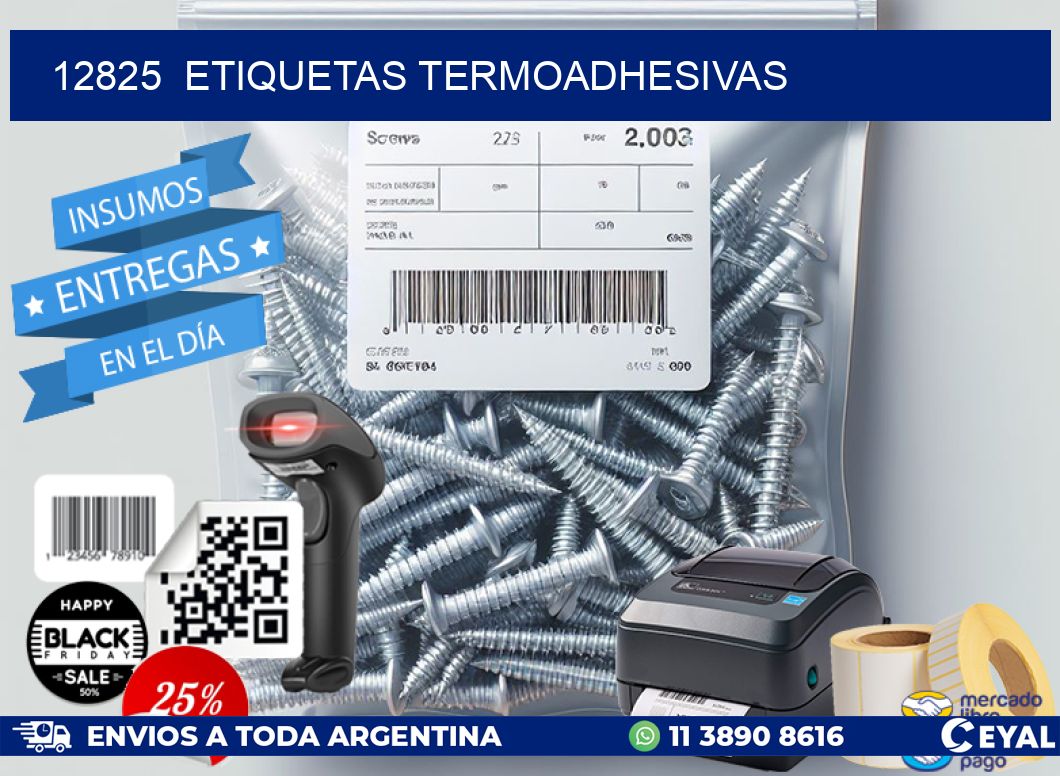 12825 ETIQUETAS TERMOADHESIVAS